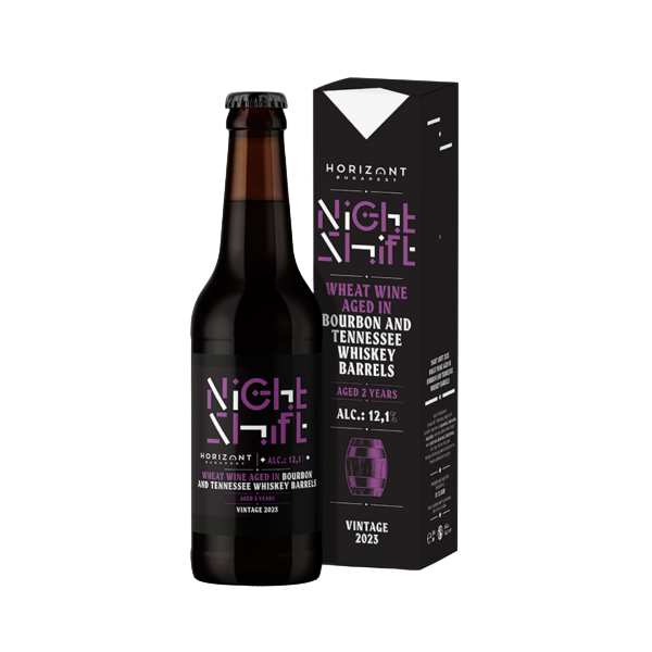 Horizont Night Shift 2023: Wheat Wine Aged In Bourbon and Tennessee Whiskey Barrels Horizont Night Shift 2023: Wheat Wine Aged In Bourbon and Tennessee Whiskey Barrels