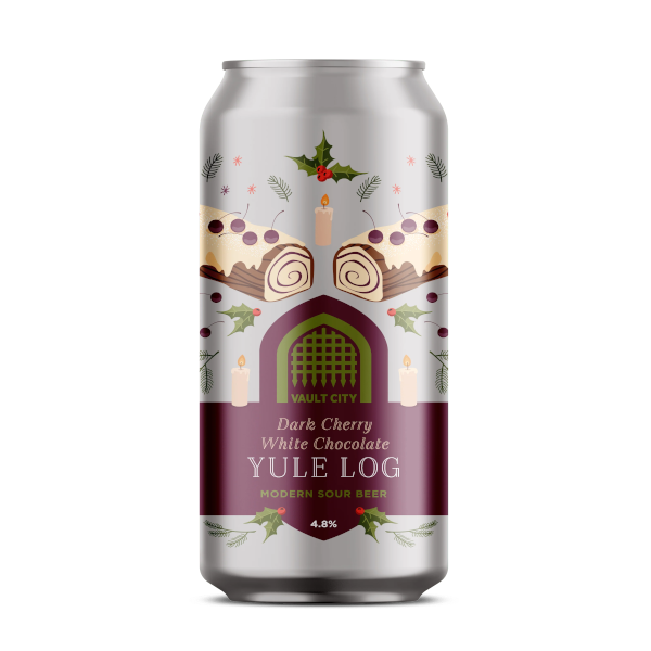 Vault City Dark Cherry White Chocolate Yule Log Vault City Dark Cherry White Chocolate Yule Log